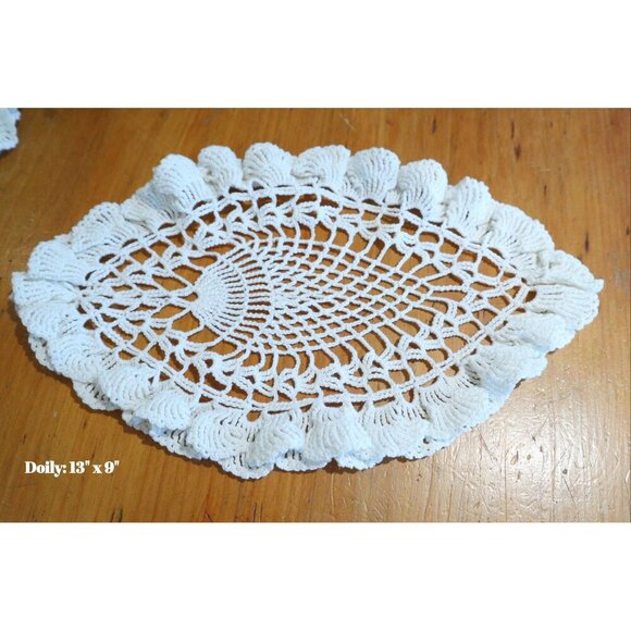 3 Doilies Doily Crocheted Doily Vintage Doilies V5 - Picture 4 of 4